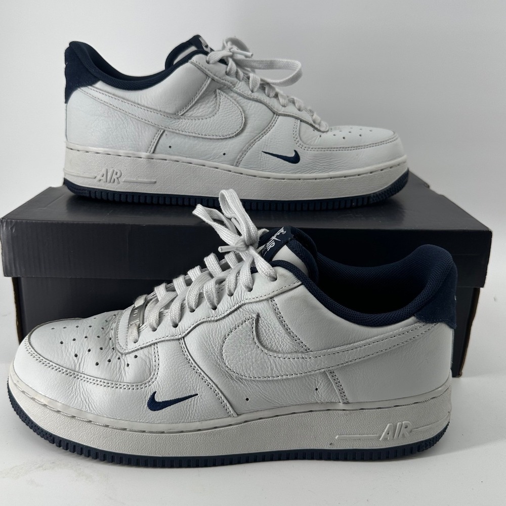 Nike Air Force 1 Low Light Silver Midnight Navy Mens Shoes HM9483-001 Size 9
